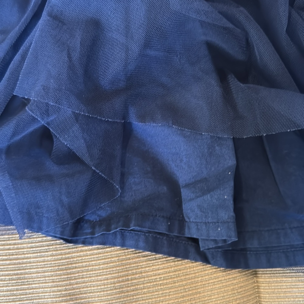 Girls Denim and Navy Dress - Picture 5 of 5
